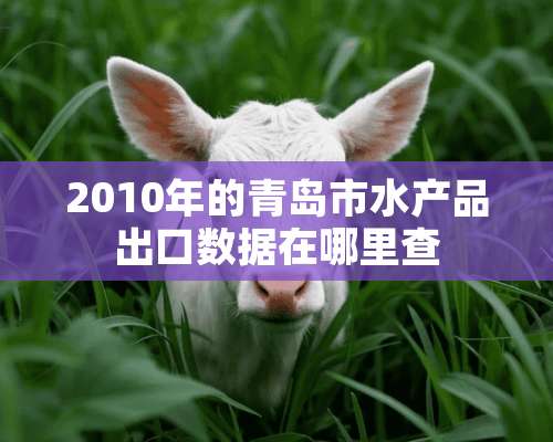 2010年的青岛市水产品出口数据在哪里查