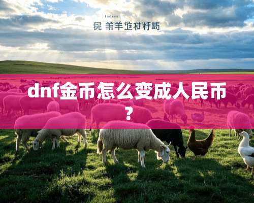 dnf金币怎么变**民币？