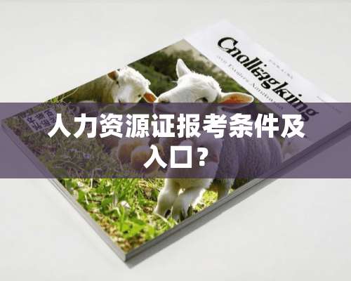 人力资源证报考条件及入口？