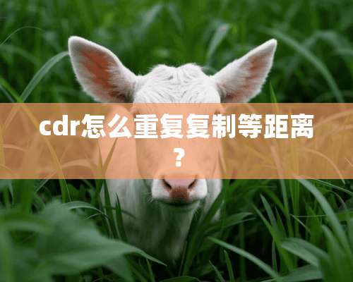 cdr怎么重复复制等距离？