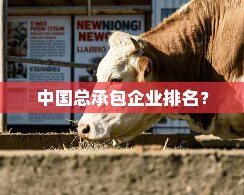 中国总承包企业排名？