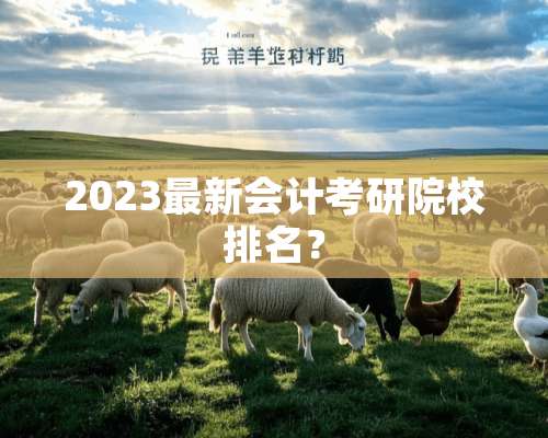 2023最新会计考研院校排名？