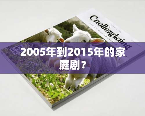 2005年到2015年的家庭剧？