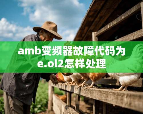 amb变频器故障代码为e.ol2怎样处理