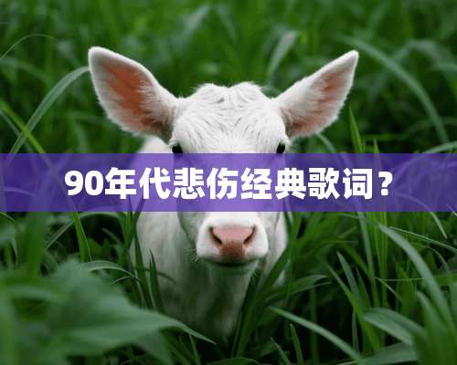 90年代悲伤经典歌词？