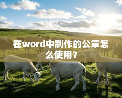 在word中制作的公章怎么使用？