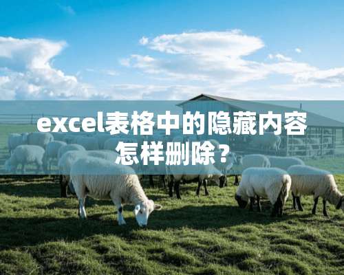 excel表格中的隐藏内容怎样删除？