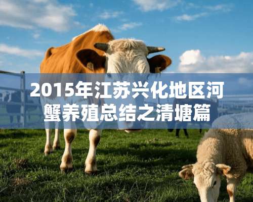 2015年江苏兴化地区河蟹养殖总结之清塘篇