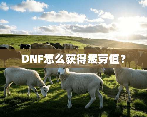 DNF怎么获得疲劳值？