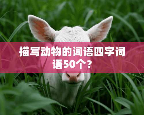 描写动物的词语四字词语50个？