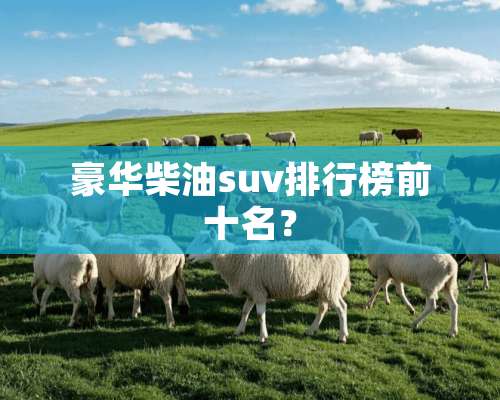 豪华柴油suv排行榜前十名？