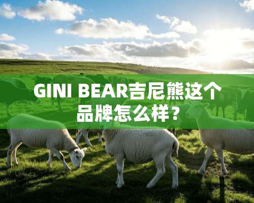 GINI BEAR吉尼熊这个品牌怎么样？