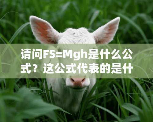 请问FS=Mgh是什么公式？这公式代表的是什么？F，S，M，g和h分别代表什么？