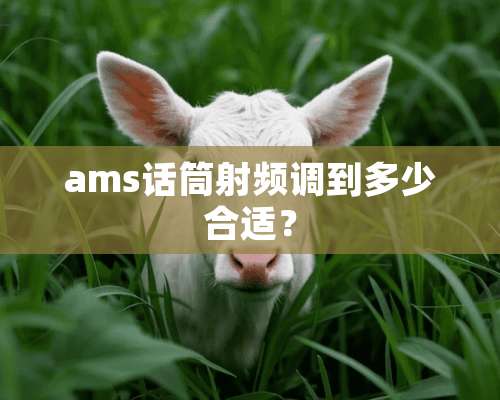 ams话筒射频调到多少合适？