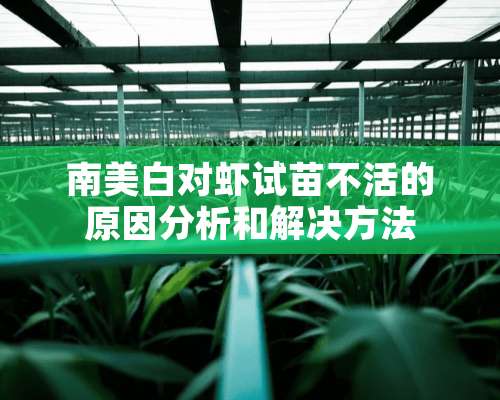 南美白对虾试苗不活的原因分析和解决方法