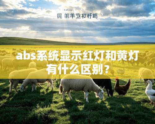 abs系统显示红灯和黄灯有什么区别？