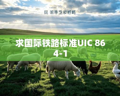 求国际铁路标准UIC 864-1