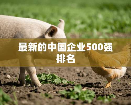 最新的中国企业500强排名