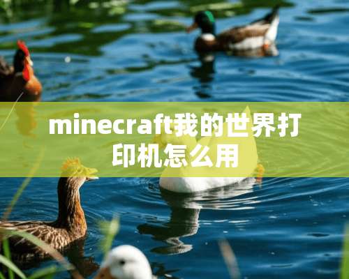 minecraft我的世界打印机怎么用