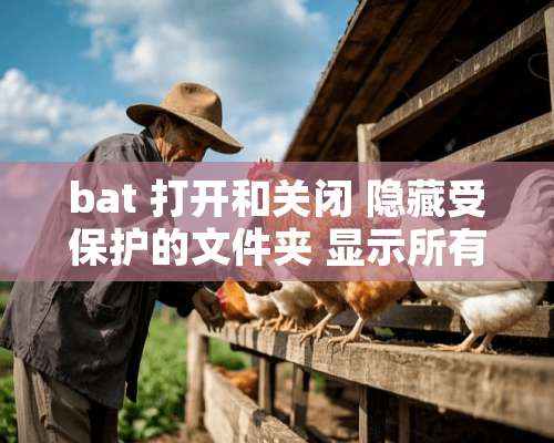 bat 打开和关闭 隐藏受保护的文件夹 显示所有文件？？？ 是修改这两个选项