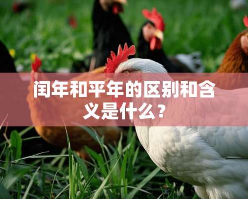 闰年和平年的区别和含义是什么？