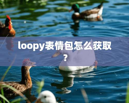 loopy表情包怎么获取？