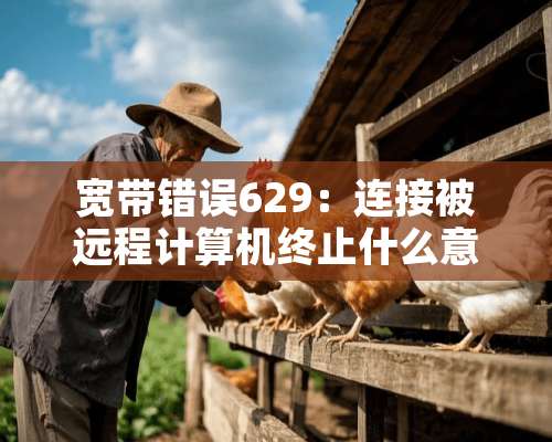 宽带错误629：连接被远程计算机终止什么意思？