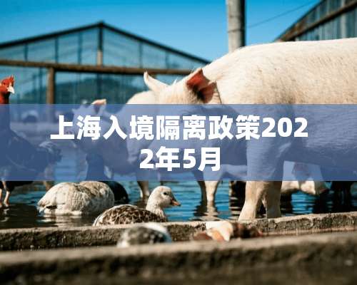 上海入境隔离政策2022年5月