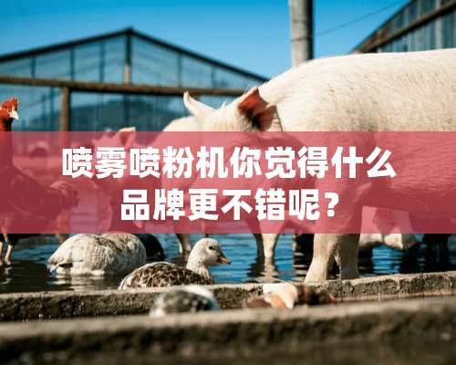 喷雾喷粉机你觉得什么品牌更不错呢？