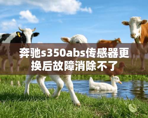 奔驰s350abs传感器更换后故障消除不了