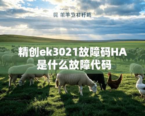 精创ek3021故障码HA 是什么故障代码