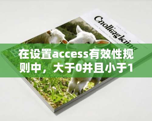 在设置access有效性规则中，大于0并且小于100怎么写？