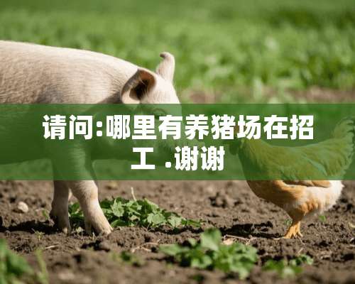 请问:哪里有养猪场在招工 .谢谢