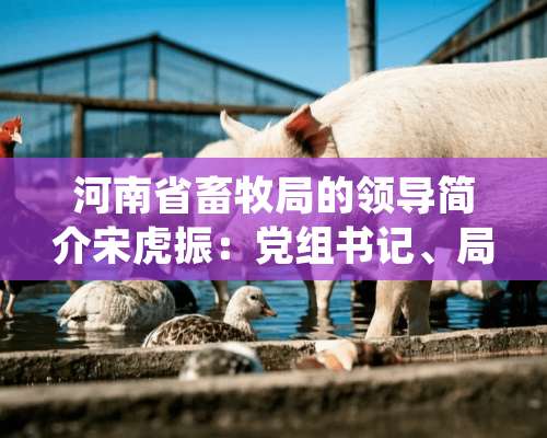 河南省畜牧局的领导简介宋虎振：党组书记、局长（正厅级）负责全面工作杨文明：党组成员负责：计划账务及畜牧业发展工作；分管：计划财务处、畜牧处、奶业管理办公室、河南省世行贷款黄河滩区生态畜牧业示范项目领导小组办公室；联系：河南省畜禽改良站、河南省饲草饲料站（河南省草原监理中心）、河南省郑州种畜场（河南花花牛集团）、河南省正阳种猪场（河南省诸美有限公司）、河南省纯种肉牛繁育中心（河南省鼎元牛业有限公司）、河南畜牧规划设计研究院。王承启：党组成员、副局长（副厅级）负责：机关工作；分管：机关党委、办公室、