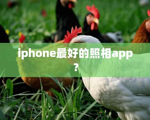 iphone最好的照相app？