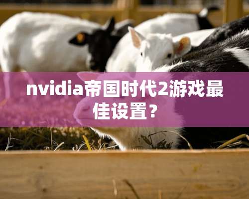 nvidia帝国时代2游戏最佳设置？