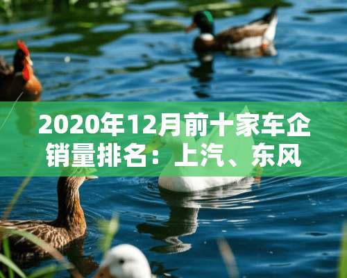 2020年12月前十家车企销量排名：上汽、东风、一汽位列前三