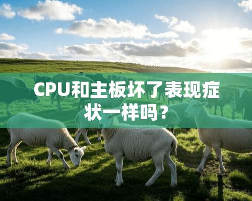 CPU和主板坏了表现症状一样吗？