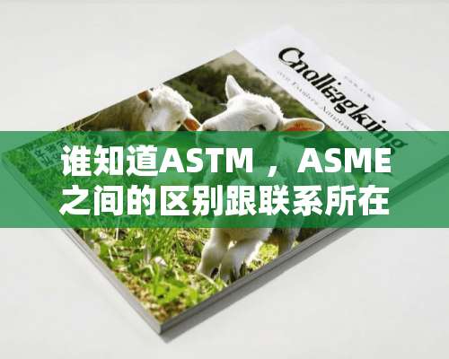 谁知道ASTM ，ASME之间的区别跟联系所在？