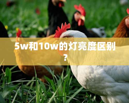 5w和10w的灯亮度区别？