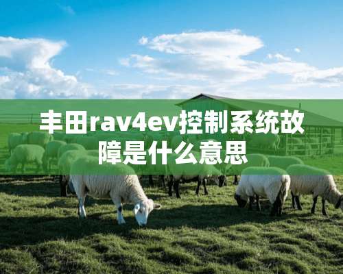 丰田rav4ev控制系统故障是什么意思