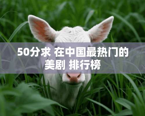 50分求 在中国最热门的美剧 排行榜