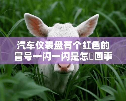 汽车仪表盘有个红色的冒号一闪一闪是怎麼回事