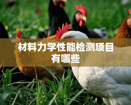 材料力学性能检测项目有哪些