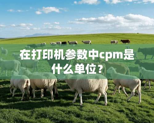 在打印机参数中cpm是什么单位？