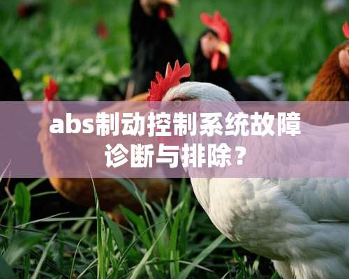 abs制动控制系统故障诊断与排除？