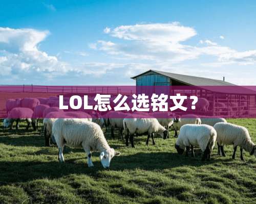 LOL怎么选铭文？