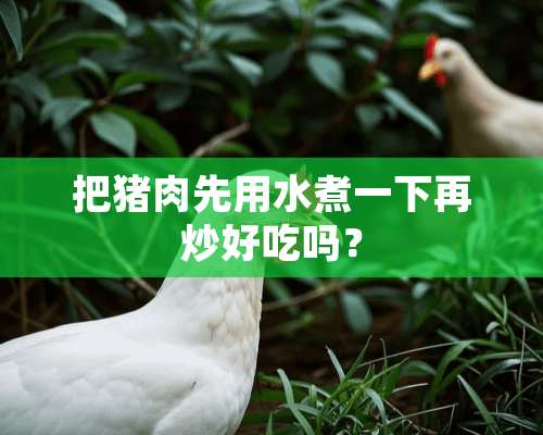 把猪肉先用水煮一下再炒好吃吗？