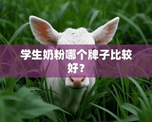 学生奶粉哪个牌子比较好？