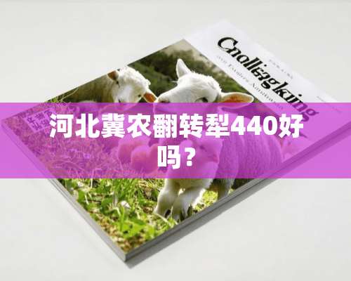 河北冀农翻转犁440好吗？